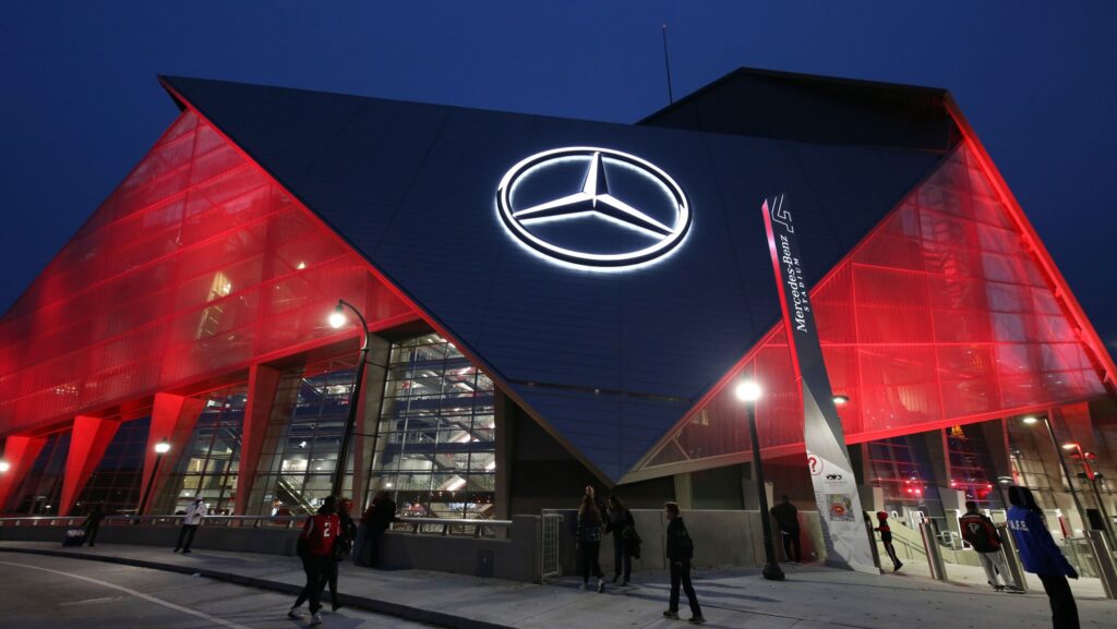 Mercedes-Benz Stadium entry gates and security